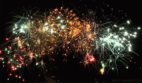 Colorful Firework In The Sky GIF