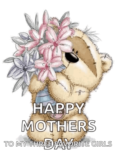 Colorful Flowers With Yellow Center GIF