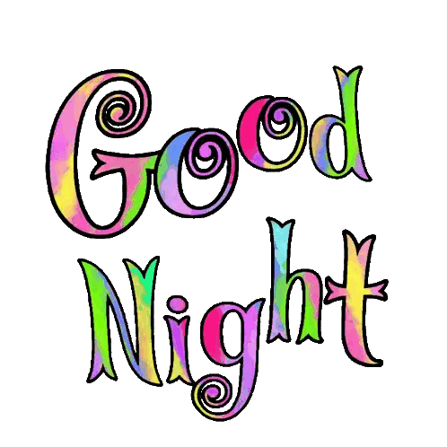 Colorful Good Night Sign
