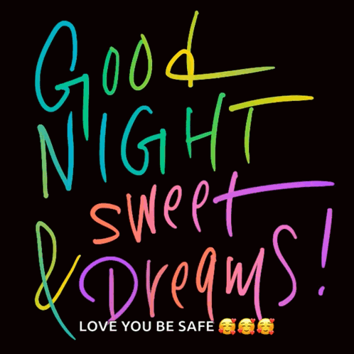 Colorful Goodnight Stay Safe GIF