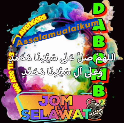 Colorful Graphic Assalamualaikum and Jom Selawat