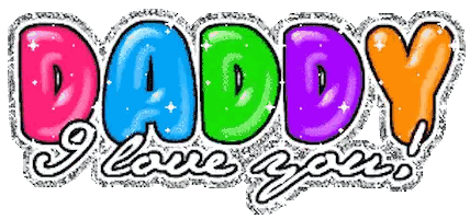Colorful Graphic Saying Daddy I Love You