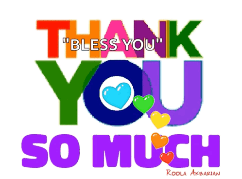 Colorful Greeting Card Saying Thank You
