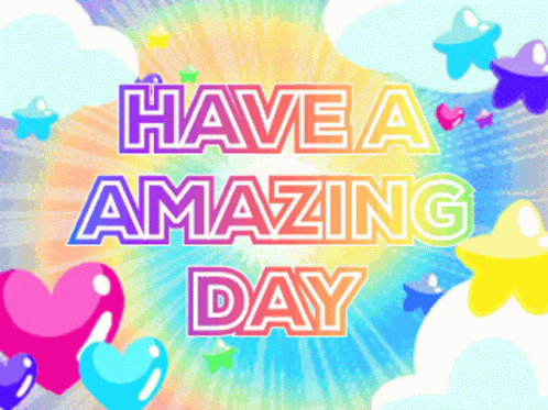 Colorful Greeting Card Says Have An Amazing Day GIF