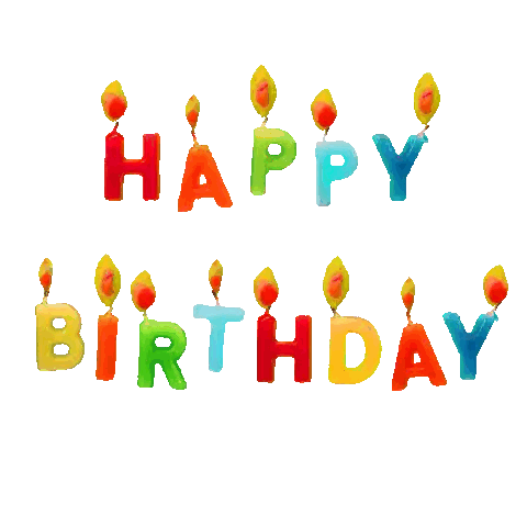 Colorful Happy Birthday Candles