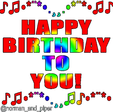 Colorful Happy Birthday Greeting Card