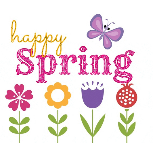 Colorful Happy Spring Animation GIF