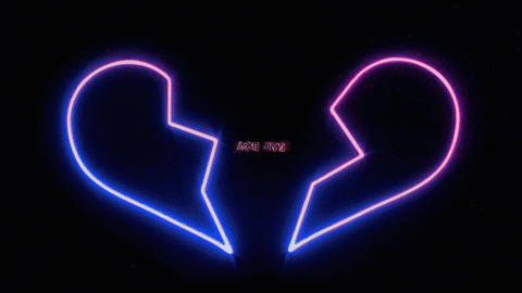 Colorful Heart Break GIF