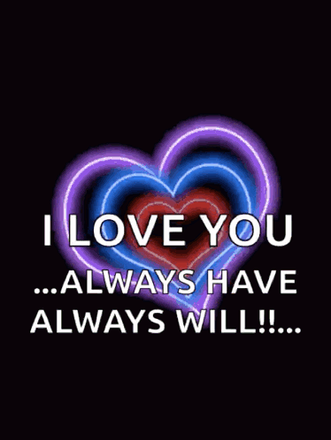 Colorful Heart Saying I Love You