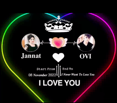 Colorful Heart With Jannat and Ovi