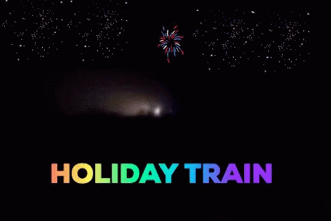 Colorful Holiday Bullet Train GIF