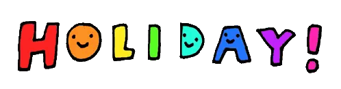 Colorful Holiday Text