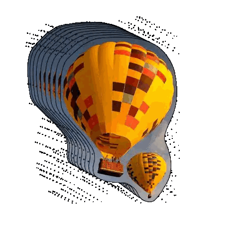 Colorful Hot Air Balloon Flying