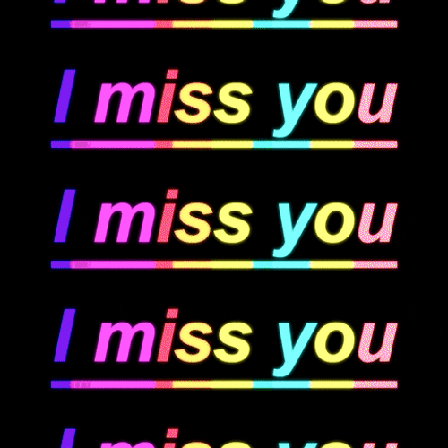 Colorful I Miss You GIF