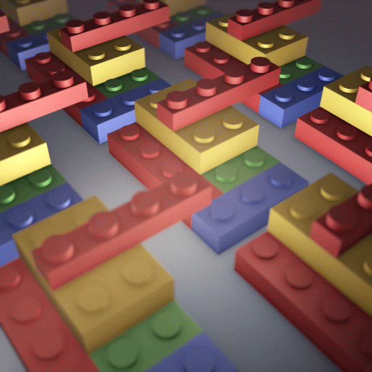 Colorful Lego Set GIF