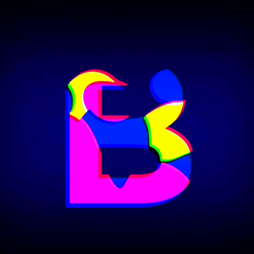 Colorful Letter B Logo GIF