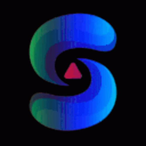 Colorful Letter S with Orange Triangle