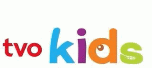 Colorful Logo Two Kids Person Standing In Words GIF