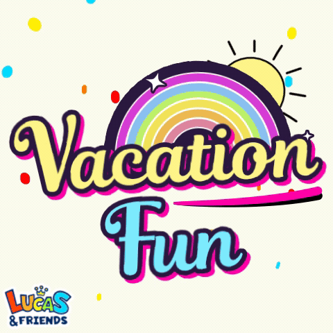 Colorful Lucas and Friends Vacation Fun Logo