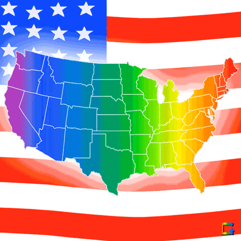 Colorful Map of United States