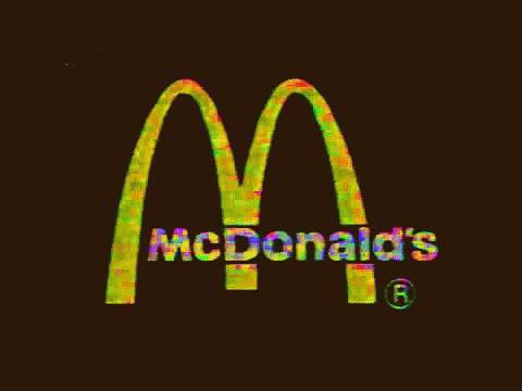 Colorful McDonald's Logo on Dark Background