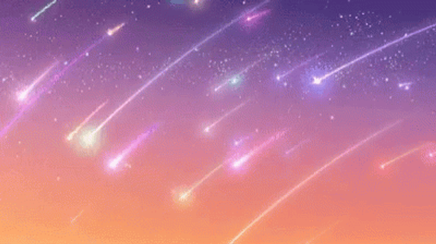 Colorful Meteor Shower Stars GIF