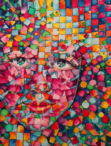 Colorful Mosaic Abstract Fine Art GIF