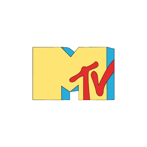 Colorful MTV Logo with Red Arrow