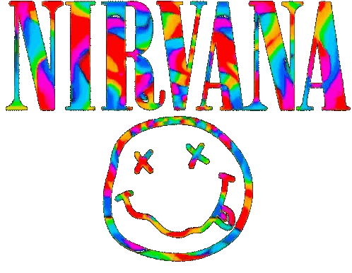 Colorful Nirvana Logo with Smiley