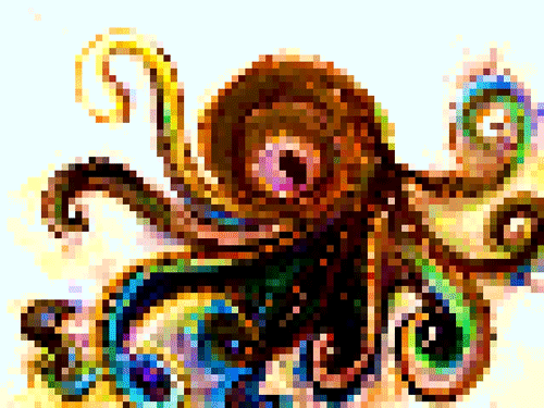 Colorful Octopus Art GIF