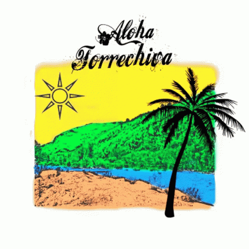 Colorful Palm Tree Aloha Torrechiva