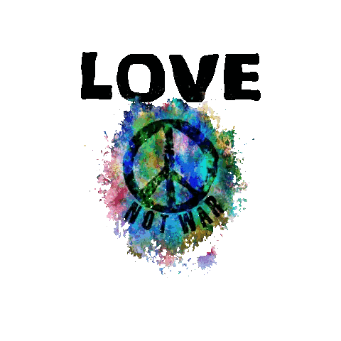 Colorful Peace Sign Love Not War