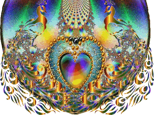 Colorful Peacock With Heart