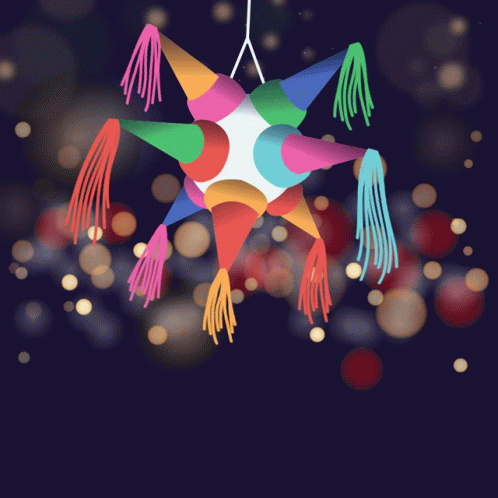 Colorful Piñata Hanging Felices Fiestas