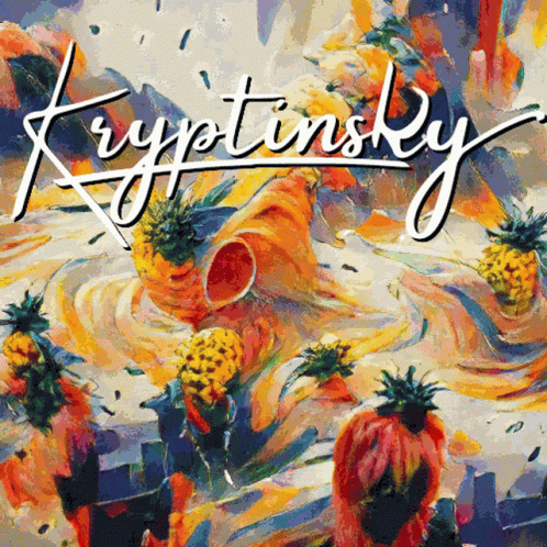 Colorful Pineapple Painting Kryptonsky