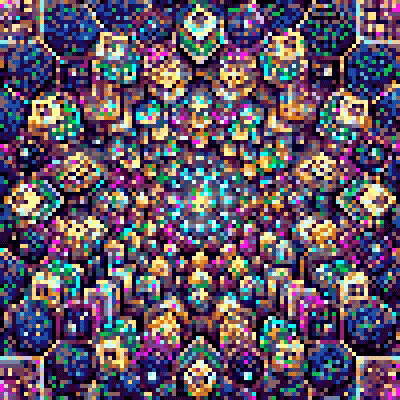 Colorful Pixel Art Kaleidoscope GIF