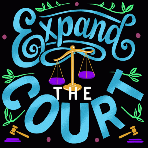 Colorful Poster Saying Expand The Court GIF