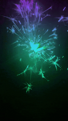 Colorful Radiant Sparklers GIF