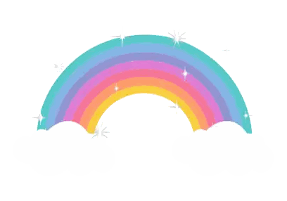 Colorful Rainbow With Sparkles