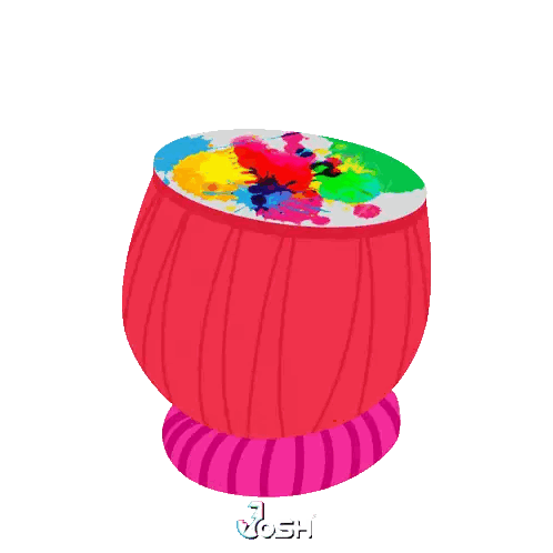 Colorful Red Stool Illustration