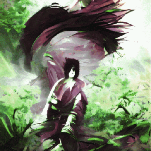 Colorful Sasuke Uchiha Dark Aura GIF