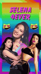 Colorful Selena Quintanilla 4ever GIF