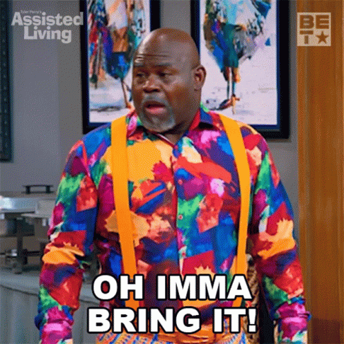 Colorful Shirt Man Saying Oh Imma Bring It