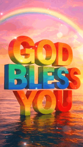 Colorful Sign Saying God Bless You