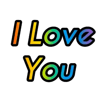 Colorful Sign Saying I Love You