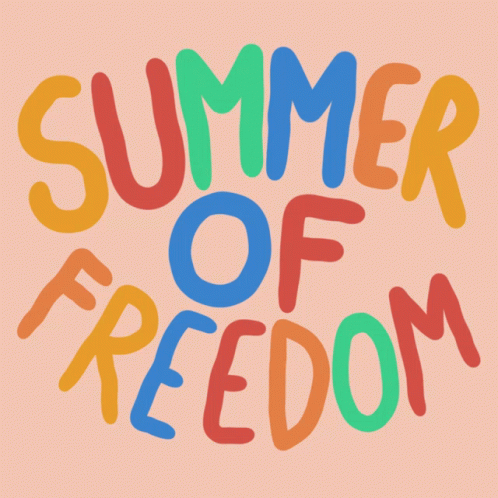 Colorful Sign Saying Summer of Celebrations