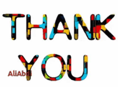 Colorful Sign Saying Thank You Aliabdi You