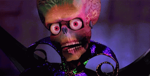 Colorful Skeleton Holding Purple Object GIF