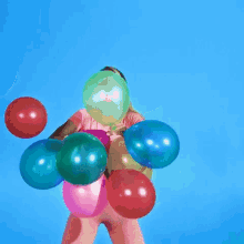 Colorful Slow Motion Birthday Balloons GIF