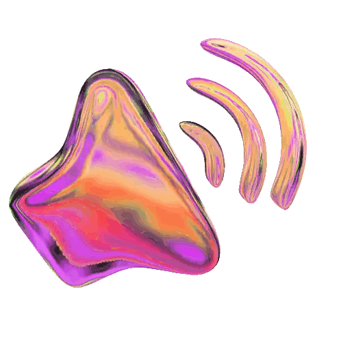 Colorful Speaker With Sound Wave